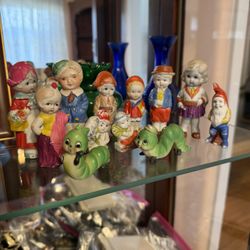 Mid-Century Miniature Porcelain Bisque Figurines