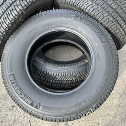 4 brand new take offs Michelin LTX AT2 LT275/70R18. 4 tires have 100% . 10 ply load range E. Less than 10 miles driven. 2025 tires