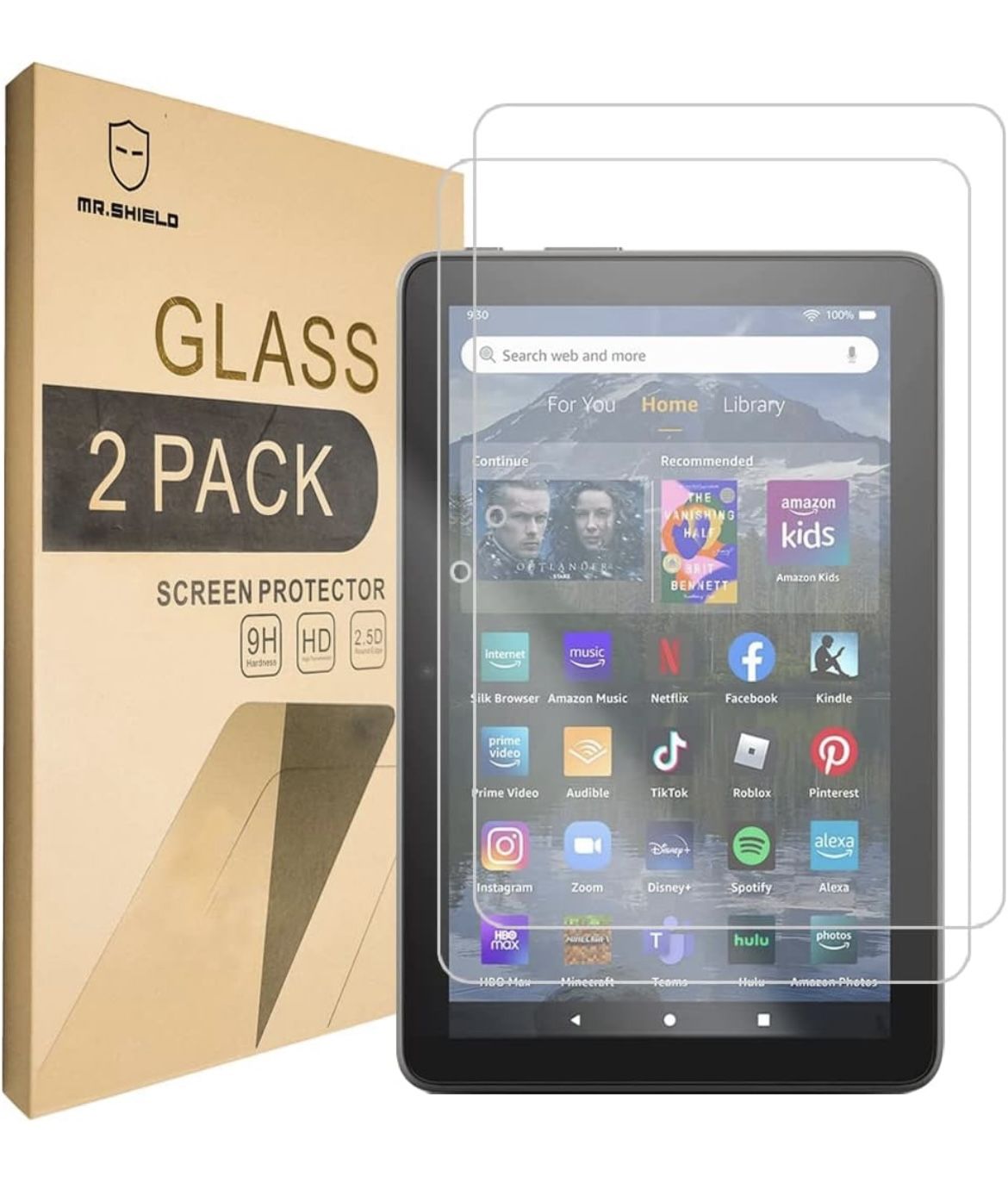 4 [2-PACK] Mr.Shield Designed For Fire HD 8 6th Gen, 2016 Release Screen Protector