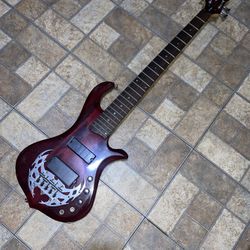 Traben Array Limited 5 Spalted Red String Bass Guitar 
