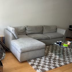 Large Modern Gray CB2 Couch 