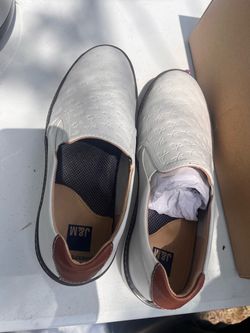 Johnston & Murphy White Slip-On Leather Shoes