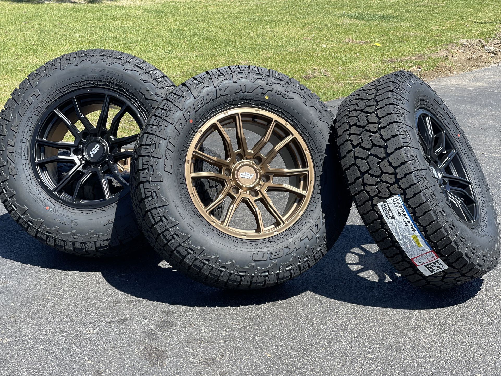 NEW 17” Toyota wheels 4Runner Rims 6 lug Falken AT4W 265/70R17 AT Tires FJ Cruiser Tundra Sequoia