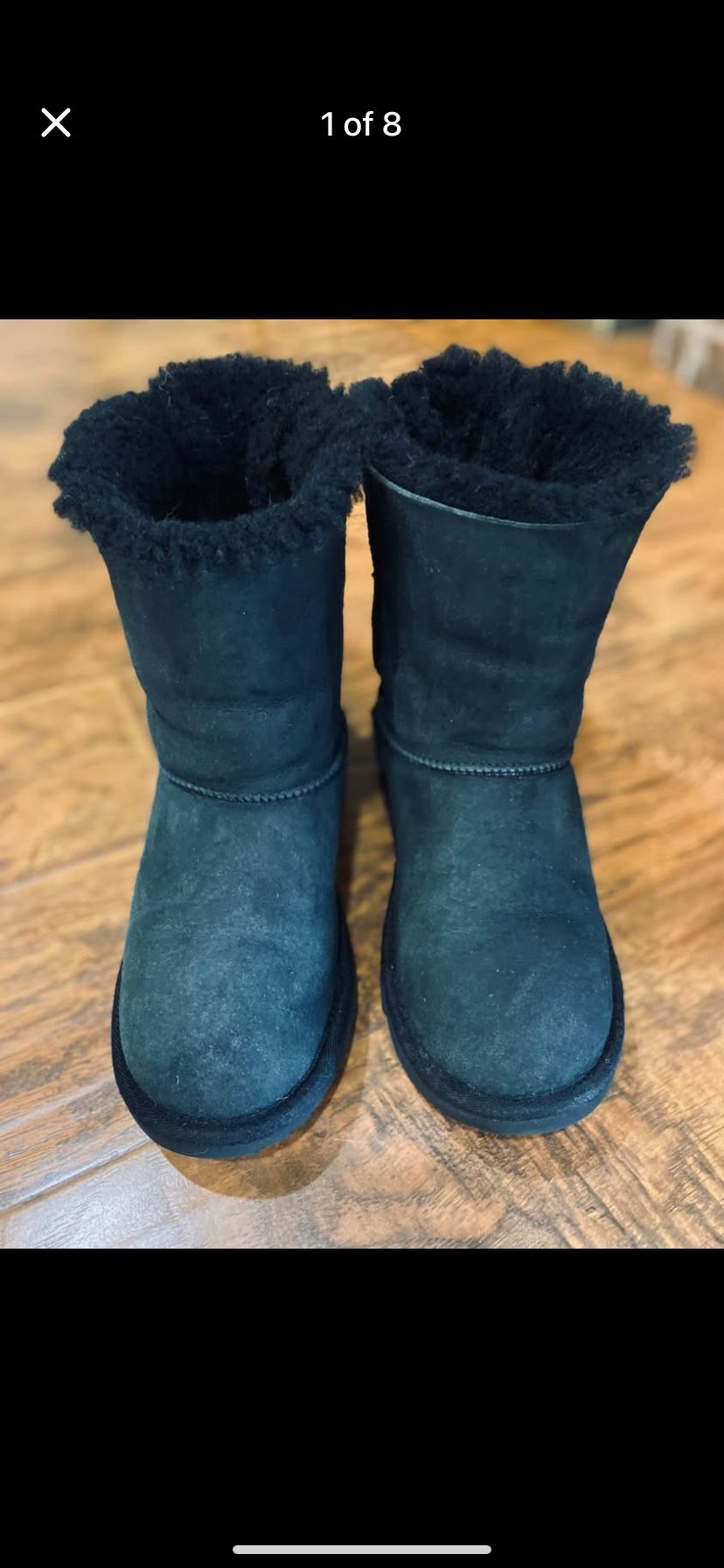 UGG Bailey Bow II Boots Women’s Size6 black