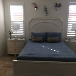 White Bedroom Set Solid Wood 