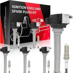ECCPP Ignition Coil Coils&iridium Spark Plugs UF773 for Ford F-150 2015 2016 2017, Fusion 2017 2018 2019, Edge 2015 2016 2018 & Lincoln MKZ 2017-2020,