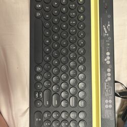 Logitech K480 Bluetooth Keyboard (Black & Yellow)
