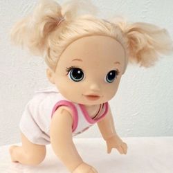 Baby Alive Baby Go Bye Bye Blonde Crawling Doll