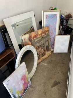 Assorted Wall Decor Artwork  and Mirrors