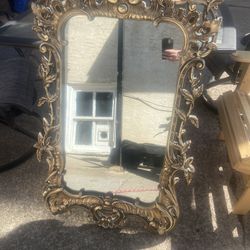 Antique Gold Gilded Mirror 