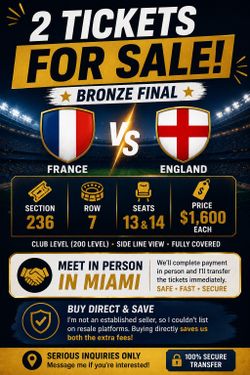 World Cup Bronze Match France vs England