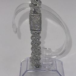 .925 Italian Silver Moissanite 8.5inch Bracelet (passes The Diamond Tester)solid