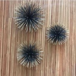 3 Piece Star Metal Wall Decor