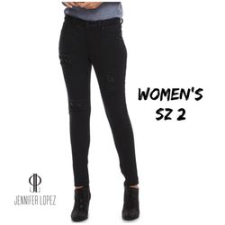 Final Sale NWT Women’s Jennifer Lopez Super Skinny Black Jeans Sz 2