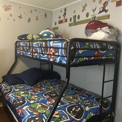 Bunkbed Complete Set Top Is a Twin Bed And Bottom Full Bed