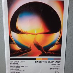 Cage The Elephant Neon Pill Album Cover Canvas Poster Music Wall Art Room Aesthetic 