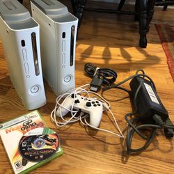 XBOX 360 Lot Of 2 With Chords And Games