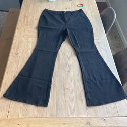 Fashion Nova Black Flared Jeans With Fringe 