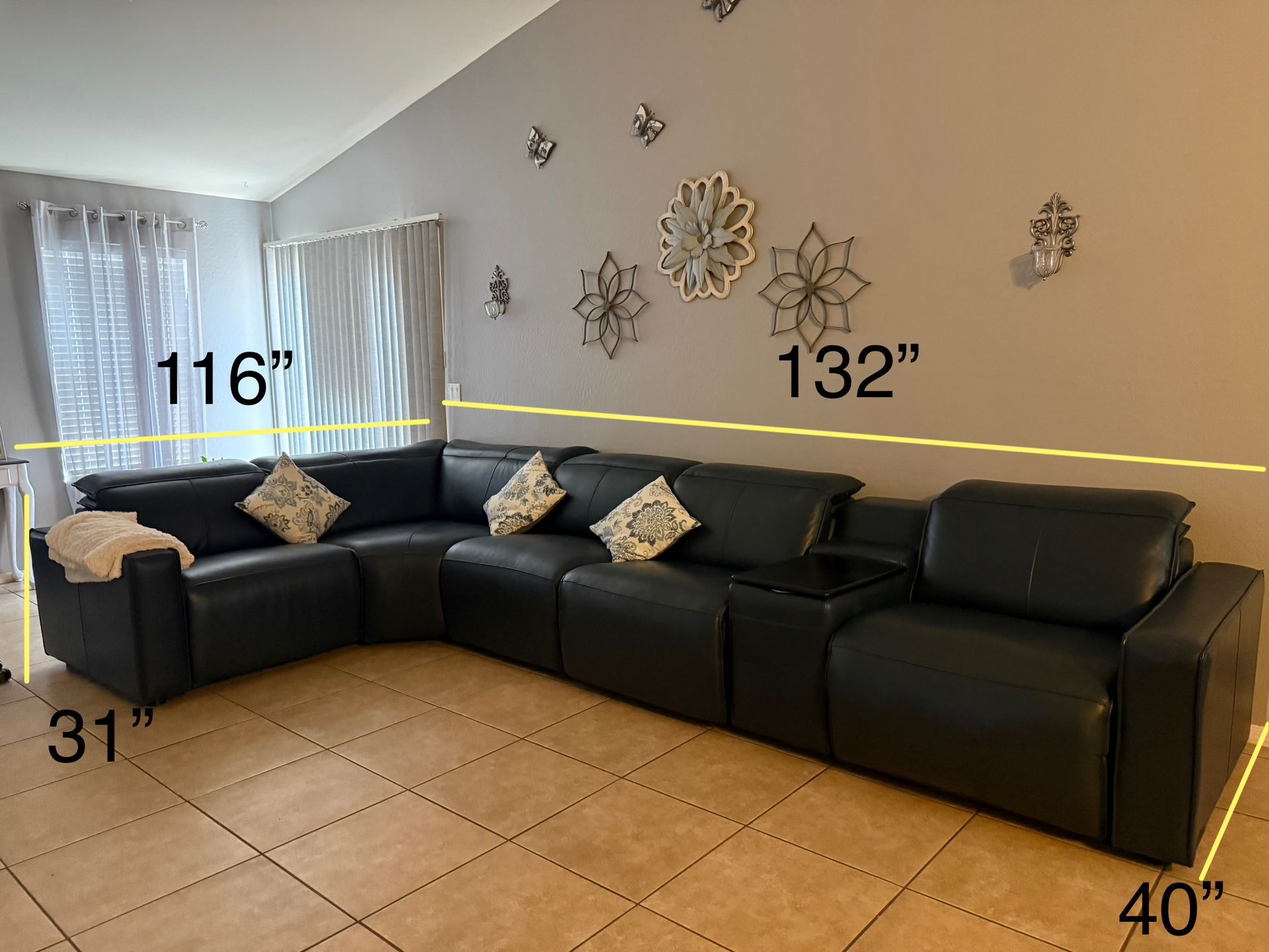 Sectional Leather Couch Recliner