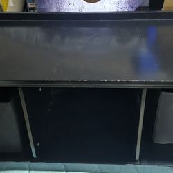 Black Wooden Storage Bench