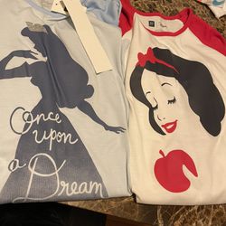 Two Girls Size 10/12 Disney Nightgowns