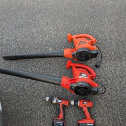 Black And Decker Drills And Leaf Blowers