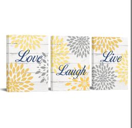 Yellow wall canvas