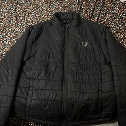 True religion jacket collar puffer
