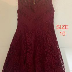 FLOWER STYLE LACE GIRL DRESS ,  Size 10
