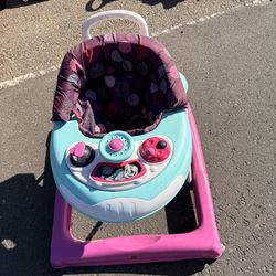 Walker Baby girl pink and blue with toys baby