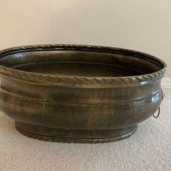 Hammered Bronze Pot or Planter 