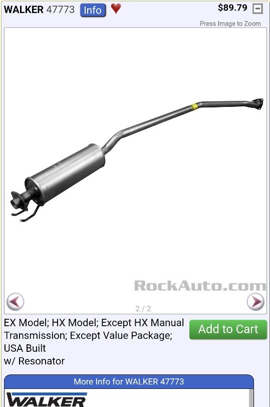 Muffler System OEM Honda Civic 2001'-2004'