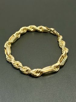 10k 8” Milano design bracelet link yellow gold