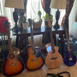 Lemon Grove Ca Guitars - $100 Johnson Acoustic, $75 Ibanez-electric, $300 Mitchell Acoustic, $75 Sun lite