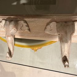 Hand Carved 3 Elephant Head Hook, Clothing Rack for Keys, Jewelry, Jackets, Ties, Etc. Great With Jungle Safari & Tommy Bahama Bamboo & Wicker Decor. 