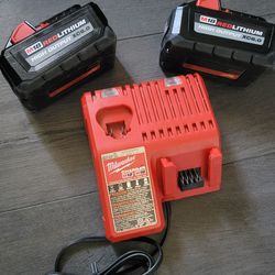Milwaukee M18 XC6.0 Batteries and Charger