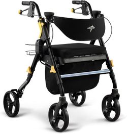 Medline Premium Empower Folding Mobility Rollator Walker with Memory #3961L T7-2