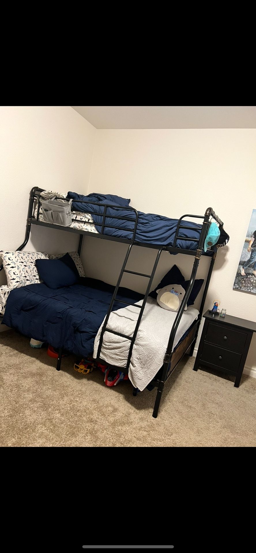 Metal Bunk Bed, Twin Over Full