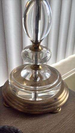 Crystal and Brass Table Lamp Base