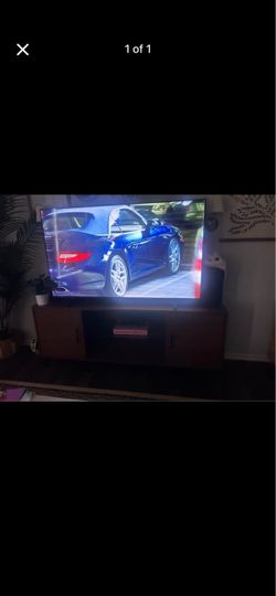 Dark wood tv console