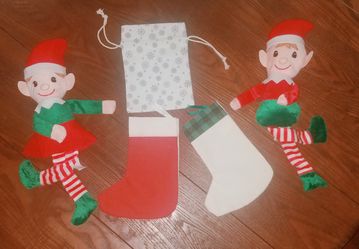 Personalized Christmas stockings, Elves, and more
