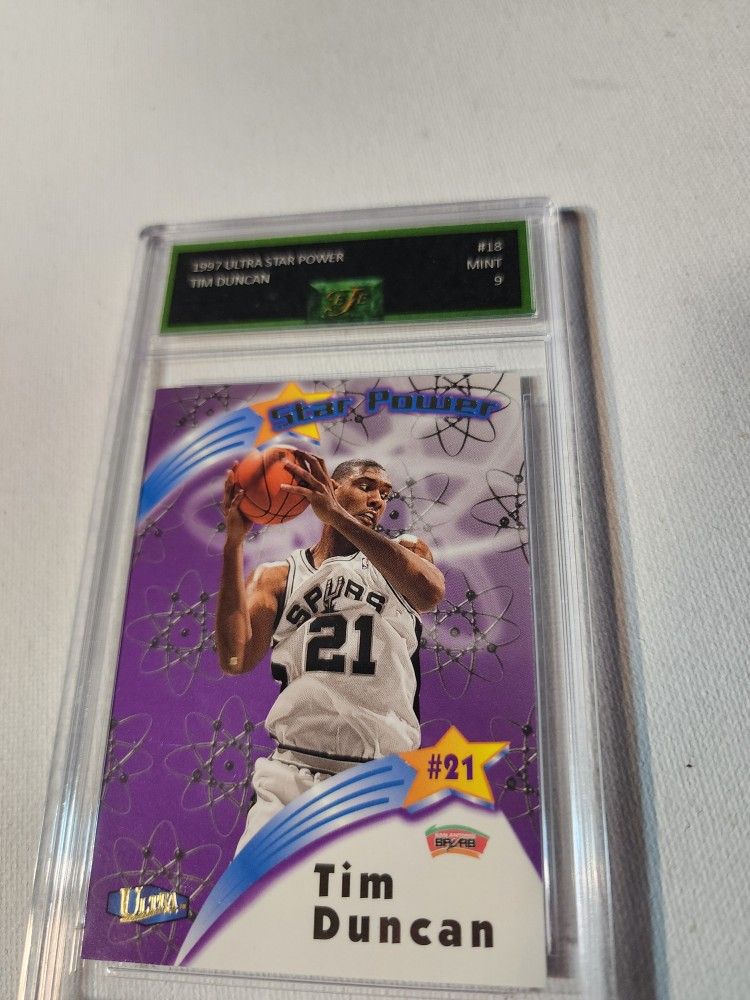 1997-98 Fleer Ultra Star Power rookie #SP18 Tim Duncan HOF RC EJE MINT 9