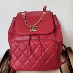 Backpack – Premium | Red Caviar Leather | Gold Hardware | Like New