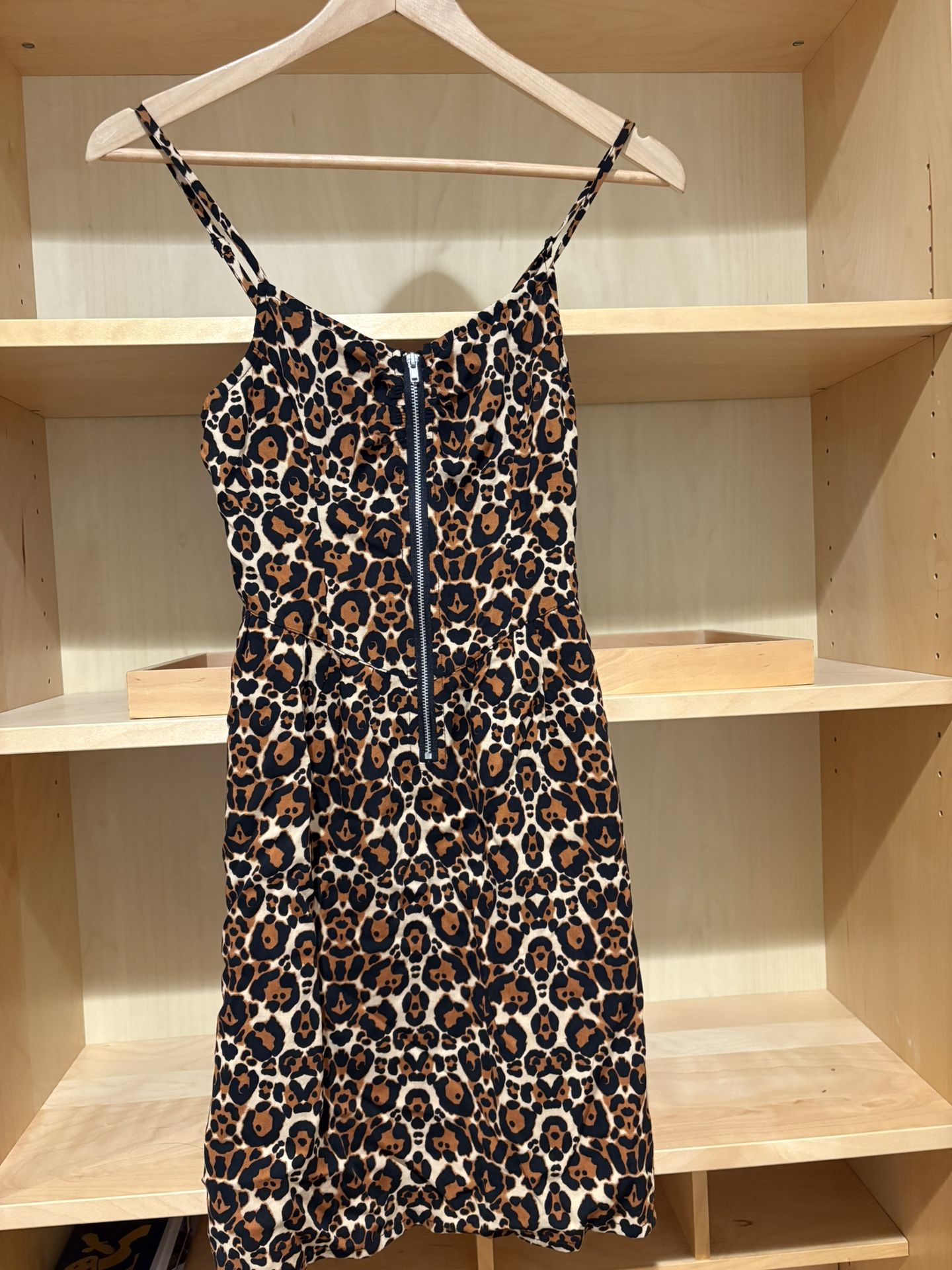Animal Print Spaghetti Strap Dress Size 2 New
