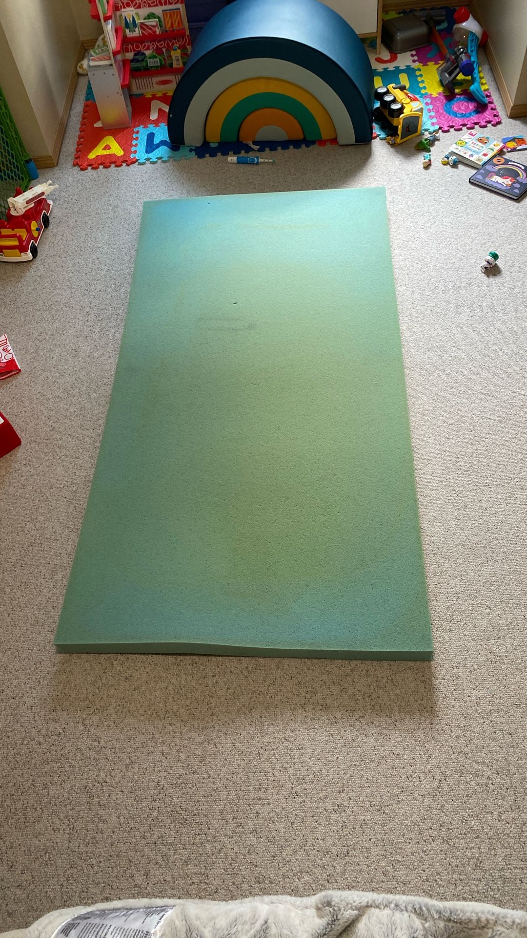 Twin size foam mattress topper
