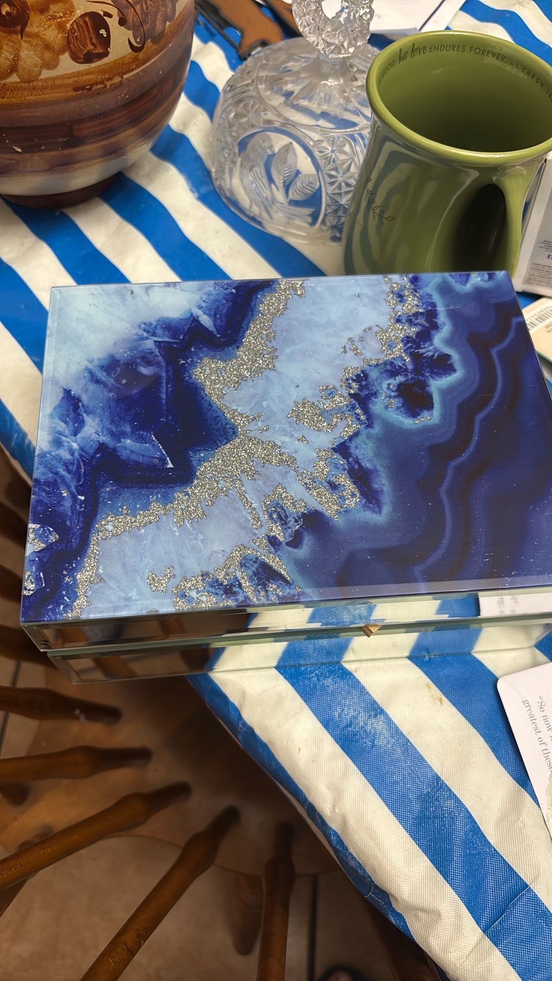 Jewelry Box With Resin Art Top