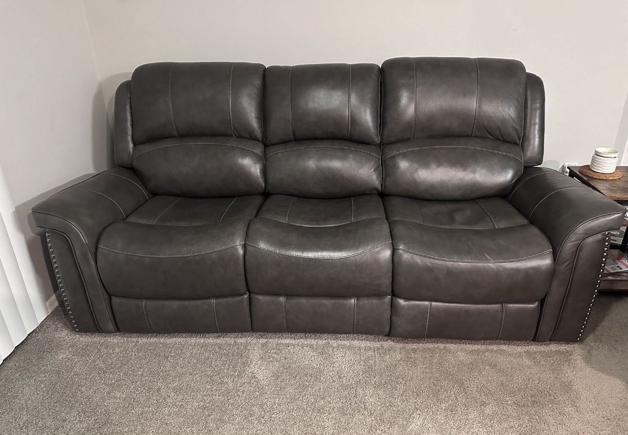 Ashley Leather Couch 