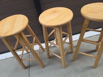 3 expensive Wood bar Stools Glendora