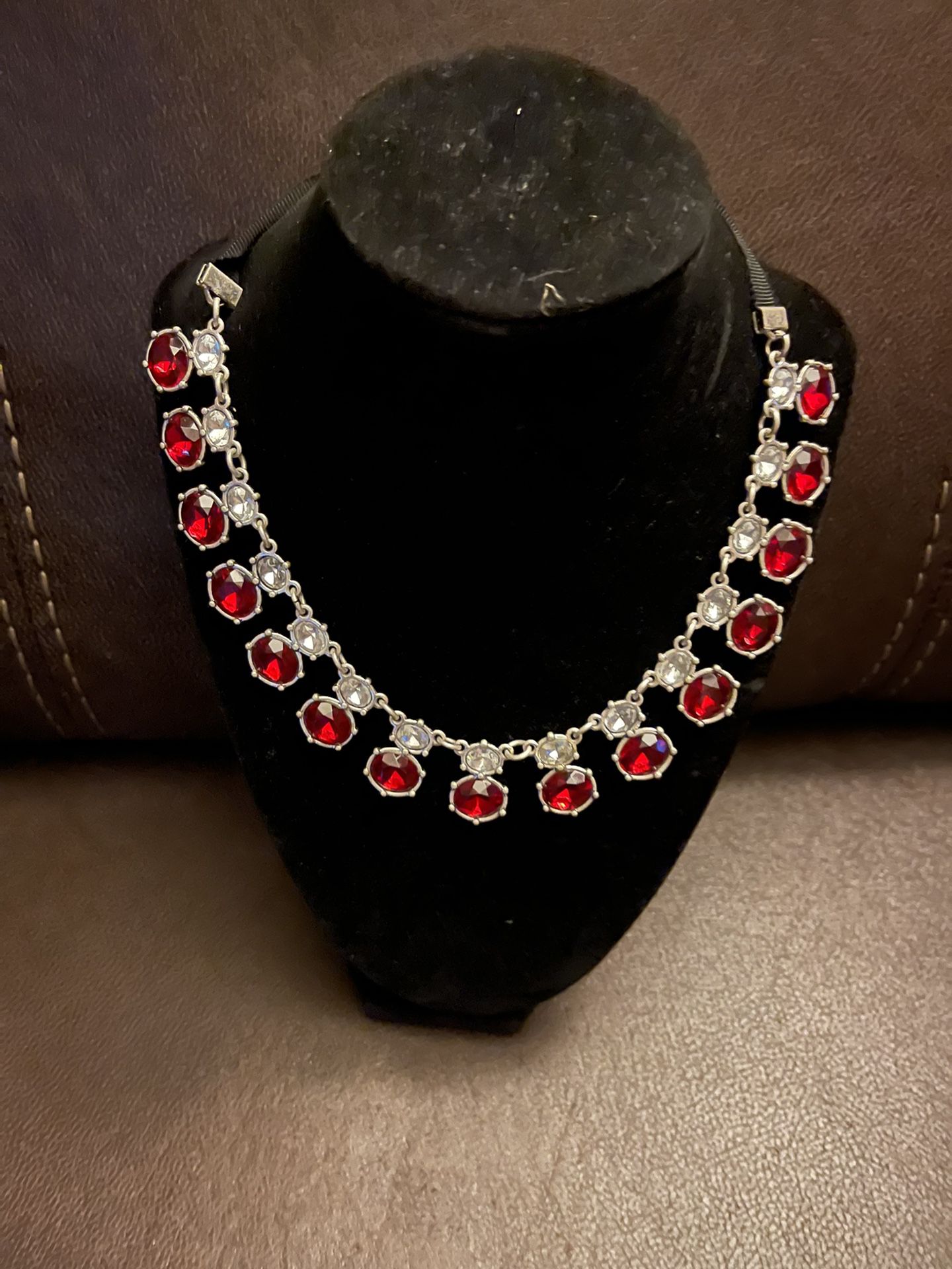 Women’s Red Charm Choker Necklace