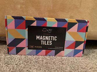 PlayVibe Colorful Magnetic Tiles 60-Piece Set